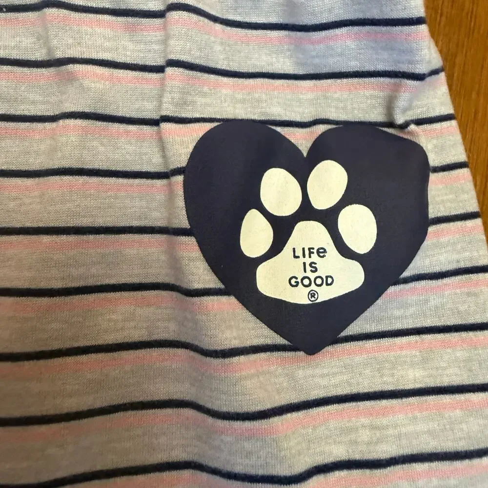 Life Is Good Dog Paw Print Pajama Bottoms XL Soft Cozy Cabin-core Relax sleep